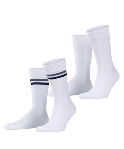TOP VENTAS: ESPRIT Tennis Stripe Multipack M So algodón estampados 2 pares, Calcetines Hombre, Blanco Off-White 2010, 43-46 con oferta