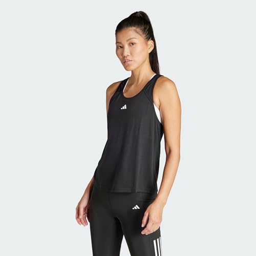 TOP VENTAS: adidas Mujer Train Essentials Minimal Branding Racerback Tank Top Shirt, Black, M | Oferta Amazon