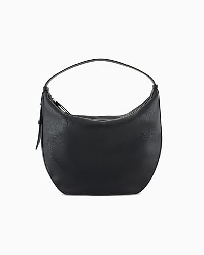 OFERTA: Armani Exchange Susy para mujer, sostenible, cierre de cremallera, suave hobo, negro, Negro, talla única | Oferta Amazon