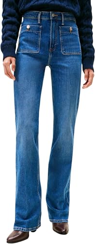 ¡GRAN PRECIO! Tommy Hilfiger Vaqueros Mujer FLO Bootcut Talle Alto, Azul , 34W/26L con oferta