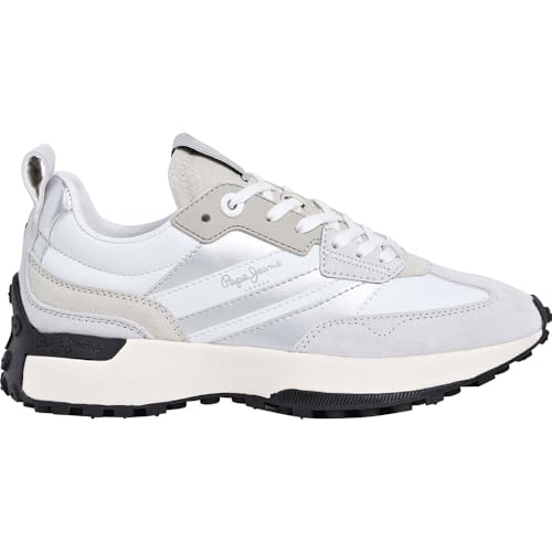 Pepe Jeans Tenis Lucky Original para Mujer, White, 6 UK con oferta