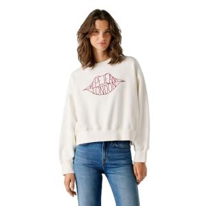 DESCUENTO: Pepe Jeans Sudadera BERNIS para Mujer, Color Blanco , M, Blanco , M en promoción