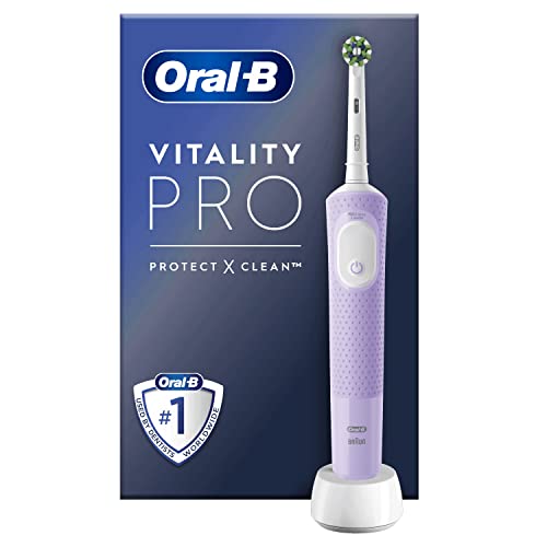 PROMOCIÓN: Oral-B Vitality PRO Cepillo de Dientes Eléctrico con Mango Recargable, 3 Modos de Limpieza, Temporizador y Larga Duración - Lila | Oferta Amazon
