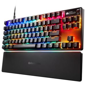 SteelSeries Apex Pro TKL Gen 3 – Teclado Mecanico Gaming – HyperMagnetic Interruptores OmniPoint 3.0 – Accionamiento Ajustable – Rapid Trigger – Preajustes – Rapid Tap – RGB – OLED – US | Oferta Amazon