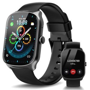 STECEi Smartwatch Hombre Mujer, Pantalla Curva HD de 1,95″, Reloj Inteligente con Contestar/Realizar Llamadas, 112 Modos Deportivos, Podómetro/Sueño/Frecuencia Cardíaca, IP68 Sumergible, Negro en promoción