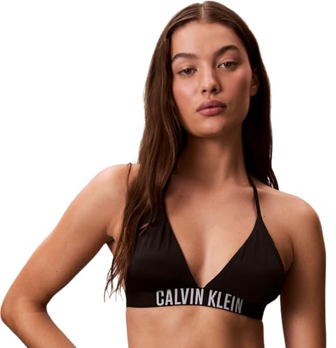 DESCUENTO: Calvin Klein Top de Bikini Mujer Triangel Neckholder, Negro , L | Oferta Amazon
