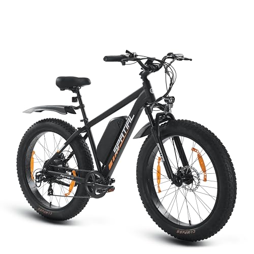 TOP VENTAS: SPATIAL Bicicleta Eléctrica Montaña de 26" con Neumáticos Anchos de 4.0" y 48 V 13Ah y 624 WH con oferta