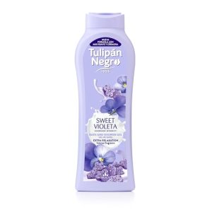 ¡GRAN PRECIO! Tulipán Negro – Gel de Baño Sweet Violeta, Nutritivo e Hidratante, Gel de Ducha con Fragancia Floral Dulce, 650 ml con oferta