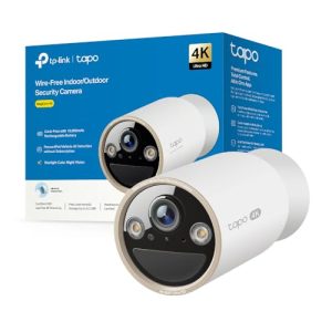 Tapo C460 8MP Cámara Batería con Base magnética, visión Nocturna a Color Starlight, batería 10000mAh, conectividad WiFi Dual-Band 5G/2.4G, detección AI, IP66, Alarma rápida y antirrobo con oferta