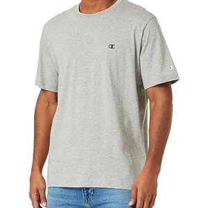 DESCUENTO: Champion Legacy Basics-S-s Crewneck – Camiseta para Hombre, Gris Melange Claro., XL | Oferta Amazon