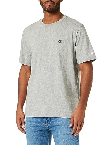 DESCUENTO: Champion Legacy Basics-S-s Crewneck - Camiseta para Hombre, Gris Melange Claro., XL | Oferta Amazon