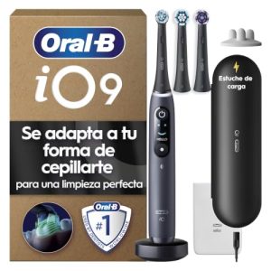 CHOLLO: Oral-B iO 9 Cepillo de Dientes Eléctrico con 3 Cabezales, Negro en promoción