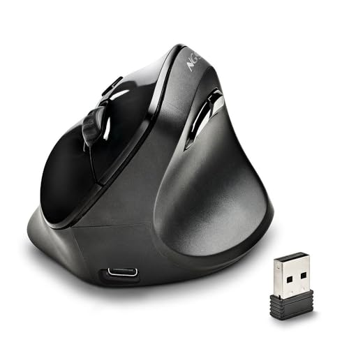 OFERTA: NGS EVO Moksha - Ratón Inalámbrico Vertical Ergonómico, Negro con oferta