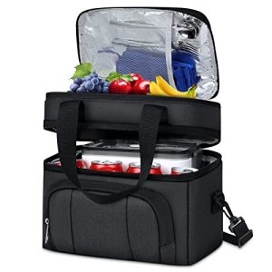 PROMOCIÓN: RAINSMORE Bolsa Termica Porta Alimentos 10L Bolsa Comida Trabajo Bolsa Isotermica Lunch Bag Bolsa Almuerzo para Oficina Viaje Pícnic Negro con oferta