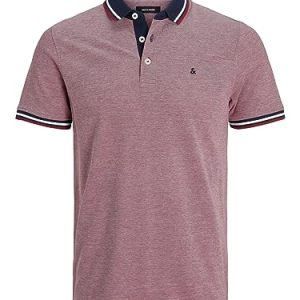 PROMOCIÓN: JACK & JONES Jjepaulos Polo Ss Polo, Hombre, Rio Rojo, XXL con descuento