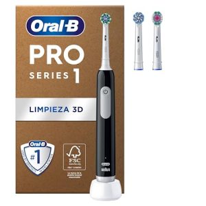 TOP VENTAS: Oral-B Pro Series 1 Cepillo de Dientes Eléctrico con Mango Recargable y Cabezal, Diseñado por Braun, Regalos Originales para Mujer y Hombre – Negro con oferta