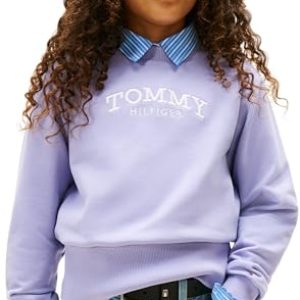 OPORTUNIDAD: Tommy Hilfiger Sudadera Chicas High Crew Neck con Cuello Redondo, Morado , 6 Años con oferta