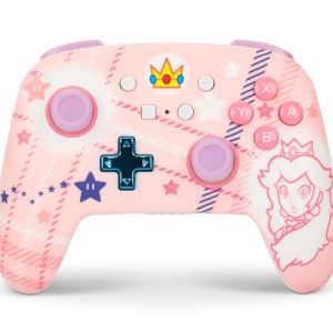 TOP VENTAS: Controlador inalámbrico mejorado de PowerA para Nintendo Switch – Princesa Peach a cuadros en promoción
