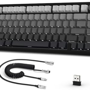 CHOLLO: AJAZZ x Attack Shark X85 Teclado Mecánico de Junta,75% Teclado Inalámbrico para Juegos con Knob,Acolchado de 5 Capas,PBT Side-Printed Keycap,BT/2,4G/,Interruptor Lineal,Hot-Swap,RGB,para PC,Mac con oferta