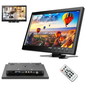CHOLLO: podofo 10,1 LCD Mini Monitor, Potable Monitor para Ordenador/Vigilancia/Cámara Trasera, con HDMI/VGA/AVI/BNC/USB de Entrada, HDMI Monitor para el Juego, DC 9-30V rebajado hoy