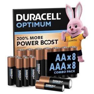 CHOLLO: DURACELL Optimum Pilas AA&AAA – Pilas alcalinas 1,5 V – 200 % más de activos POWER BOOST – Para dispositivos modernos – Envase 100 % reciclable – MX1500