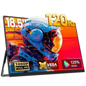 Newsoul Monitor Portatil 18.5 120Hz, Pantalla portatil 1080P IPS Mate HDR, 2000:1, 125% sRGB con /HDMI para Portátil/PC/PS5/Xbox, Compatible VESA en promoción