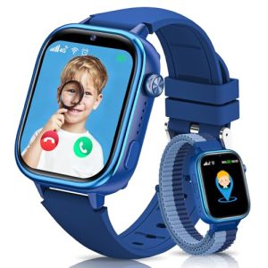 DESCUENTO: Nuevo 4G Reloj Inteligente Niño con Videollamada & GPS, Smartwatch Niños con SOS, Chat de Voz, Modo Escuela, Podómetro, Despertador, Monitor de Sueño IP68 Impermeable Regalo para Niños Niñas, Azul | Oferta Amazon
