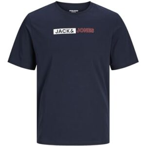 OFERTA: JACK & JONES Jjecorp Logo camiseta SS ONeck Camiseta Cuello Redondo, Navy Blazer/Print:Play 5, M Hombre en promoción