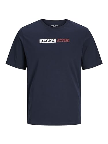 OFERTA: JACK & JONES Jjecorp Logo camiseta SS ONeck Camiseta Cuello Redondo, Navy Blazer/Print:Play 5, M Hombre en promoción