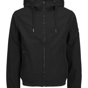 ¡GRAN PRECIO! JACK & JONES Male Jjbasic Softshell Hood Noos Black S | Oferta Amazon