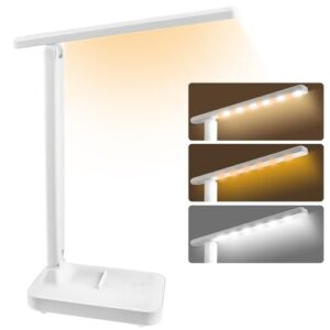 PROMOCIÓN: UKOFEW Lámpara Escritorio Led, Flexo Lamparas de Mesita de Noche, Plegable Lampara de Mesa, Ajustable Lamparas sin Cables 3 Modos y Atenuación Anómala para Cama,Oficina,Leer,Estudiar,Nocturna al mejor precio