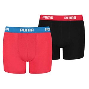 DESCUENTO: PUMA Everyday Basic Boxers 2P, Boxer, Niños, Red/Blue, 158-164 | Oferta Amazon