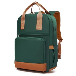 OPORTUNIDAD: Kono Mochila para Ordenador Portátil 15,6 para Mujer, Verde/Marrón con descuento