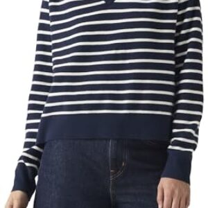 DESCUENTO: Levi’S Tara Supersoft Parisienne – Jersey de Cuello Redondo, Parisienne Stripe PE, XS en promoción