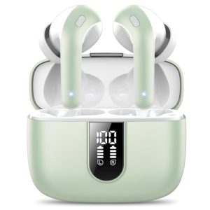 CHOLLO: Auriculares Inalámbricos , Auriculares 5.3, 4 Mic con Reducción de Ruido ENC, 50H con Graves, Cascos Inalambricos IP7 Impermeable, , Ajuste Cómodo | Oferta Amazon