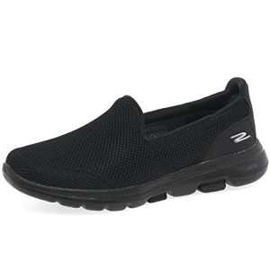 OFERTA: Skechers Go Walk 5, Zapatillas sin Cordones Mujer, Black Textile Trim, 40.5 EU al mejor precio