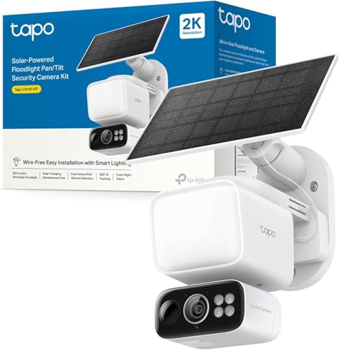 TOP VENTAS: Tapo C615F Kit-Cámara vigilancia WiFi Exterior 2K, 360º, Foco energía Solar rebajado hoy