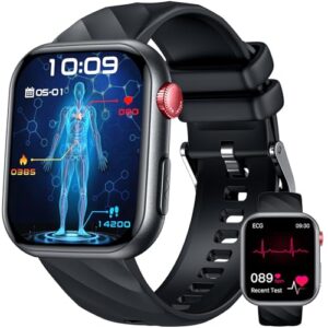 TOP VENTAS: Smartwatch Reloj Inteligente Hombre con ECG+HRV：1.97» AMOLED Smart Watch con Llamadas Presión Arterial BIM Temperatura Pulsera Actividad con 24H Pulsómetro Sueño Compatible iOS Android | Oferta Amazon