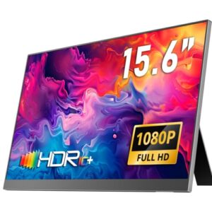 CHOLLO: Yodoit Monitor Portátil 15,6″, IPS FHD 1920×1080P Pantalla Portatil con Soporte, Conectividad y HDMI, Altavoces Integrados, para Computadora Portátil/PC/Mac/PS4/PS5/Xbox/Switch con descuento