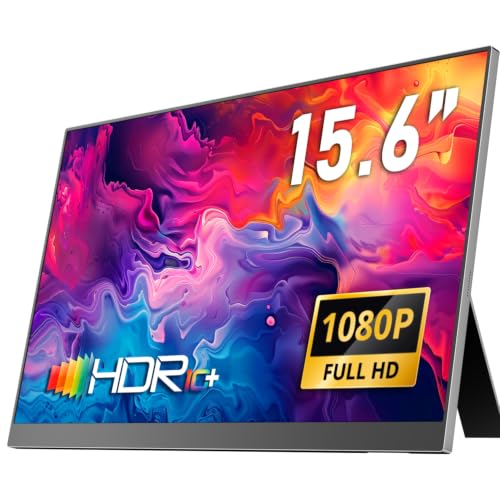 CHOLLO: Yodoit Monitor Portátil 15,6", IPS FHD 1920×1080P Pantalla Portatil con Soporte, Conectividad y HDMI, Altavoces Integrados, para Computadora Portátil/PC/Mac/PS4/PS5/Xbox/Switch con descuento