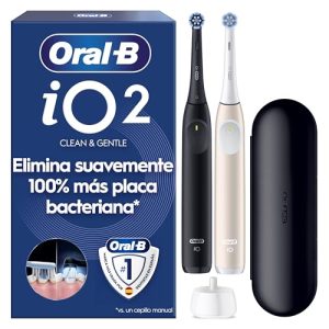 PROMOCIÓN: Oral-B iO 2 Cepillos de Dientes Eléctricos, Negro y Rosa, Pack de 2 rebajado hoy