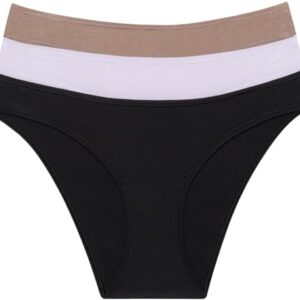 OPORTUNIDAD: Calvin Klein Pack de 3 Braguitas Tipo Bikini para Mujer Bikini Form de Canalé, Multicolor , M en promoción