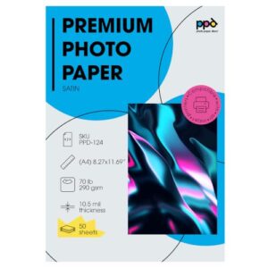 PROMOCIÓN: PPD A4 x 50 Hojas Papel Fotográfico Satinado Premium Plus de Alto Gaje Para Impresoras de Inyección de Tinta Inkjet – PPD-124-50 en promoción