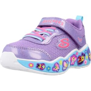 REBAJADO: Skechers Escuadrón Divertido para niñas, Purple Sparkle Synthetic Multi Trip, 7 UK Child con descuento