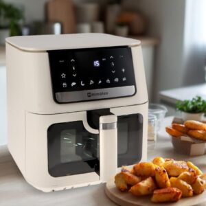 OPORTUNIDAD: M mimotec – Air Fryer Tech 9L, Freidora de Aire sin Aceite, 1700W, 8 Menús, 40-200°C, Pantalla táctil, Memoria de Ajustes, Luz Interior, Funcionamiento Silencioso y Piezas Lavables en promoción