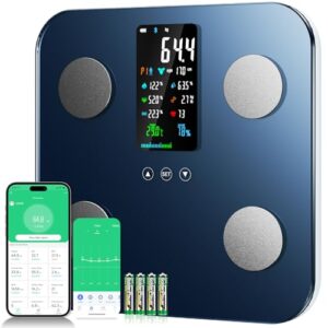 OPORTUNIDAD: Onherm Bascula de Baño Digital, Digital Bascula Grasa Corporal y Muscular con Pantalla Grande, Con 19 Mediciónes, Balanza Peso Corporal Masa Muscular IMC, Bascula Inteligente con APP, 180kg/400lb con oferta