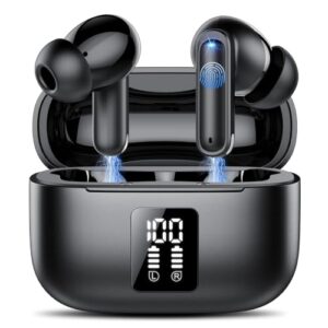 OFERTA: Auriculares Inalámbricos 6.0 con ENC, Carga , IPX7, Negro | 4 Mic con Reducción de Ruido ENC, 50H con Graves, ,ergonómico ligero para uso cómodo | Oferta Amazon