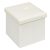 Bonlife Baúl Polipiel Cajas de Almacenaje Mesas Plegables Pequeñas Apoya Pies Oficina Banquetas para Dormitorio Sofas de Salon Blanco 30x30x30cm