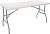 Garden House Garage 91 GH91 Mesa Catering Plegable Rectangular Blanca, 150 cm, Multiusos: Camping, Eventos Exteriores o Interiores, Resina y Patas Acero, 2-4 Personas y Carga de 150kg (183864)