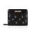 FuninCrea Cartera pequeña para mujer, diseño de flores, con 1 bolsillo con cremallera, piel sintética compacta, con 5 bolsillos para tarjetas y 1 ranura para dinero en efectivo, Negro , 11×9.5×3 cm